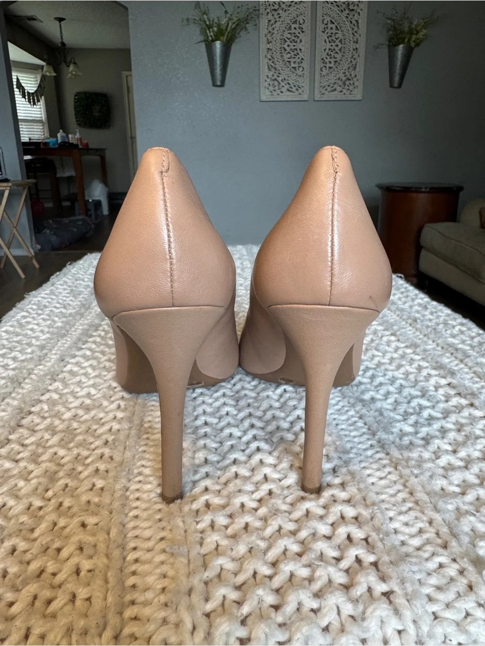 Jessica Simpson Nude Blush Pointed-Toe Stiletto Pumps
